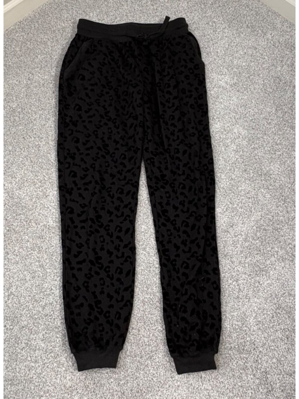 Alya Womens Black Leopard Print Jogger Pants Small Whimsigoth Siren